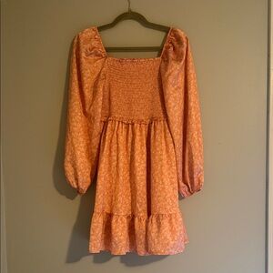 Peach Love California Orange Floral Dress